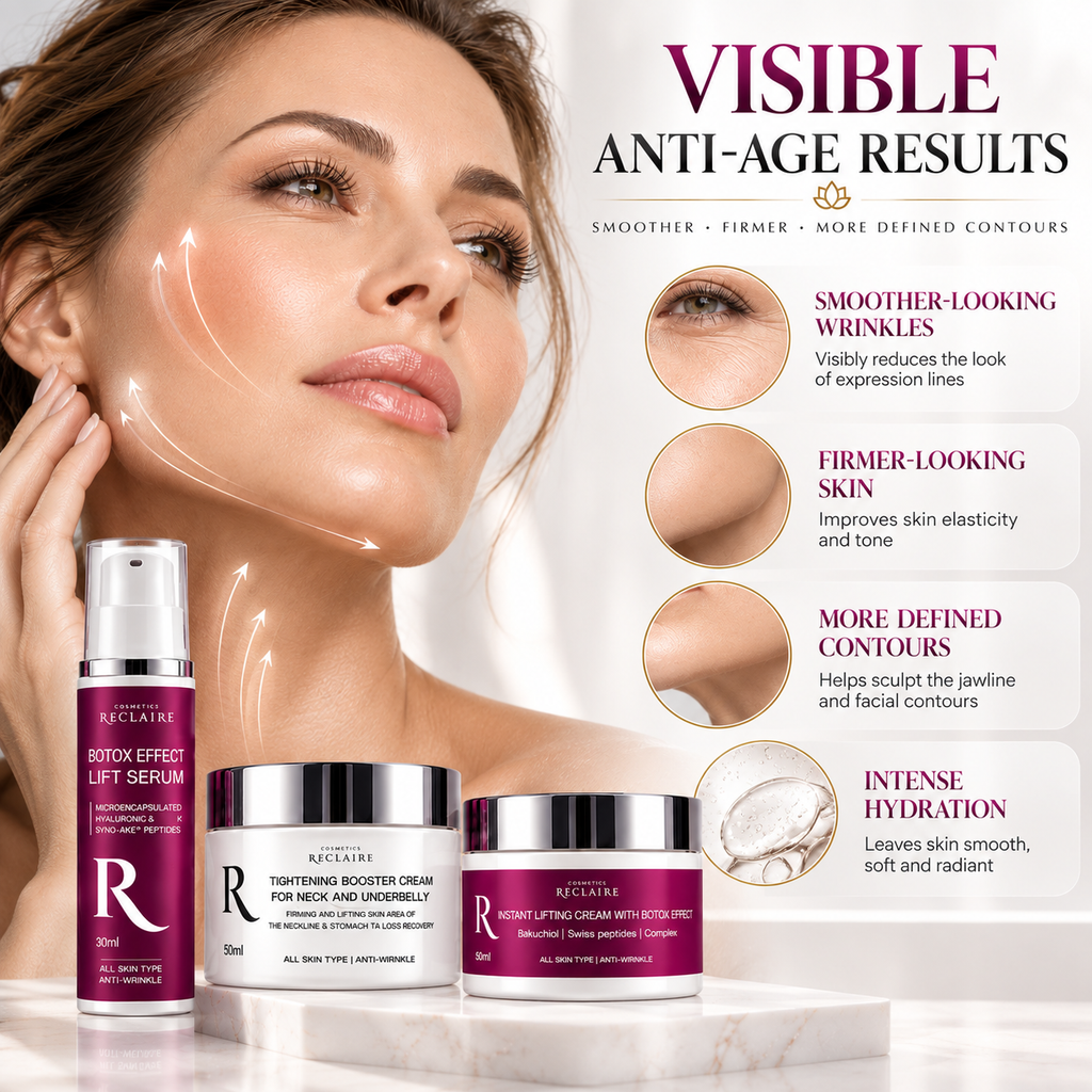 💎 Комплексна ліфтинг-система для омолодження обличчя та шиї з Botox Effect — RECLAIRE